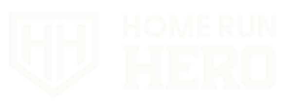 Home Run Hero Logo with baseball home plate