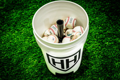 Home Run Hero ball bucket full of baseballs
